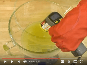 How to Make Soap - Checking Oil temperature
